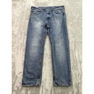 Bullhead Y2K Jeans Mens Sz 38x32 Blue Rincon Straight Whiskered Faded Grunge Guy